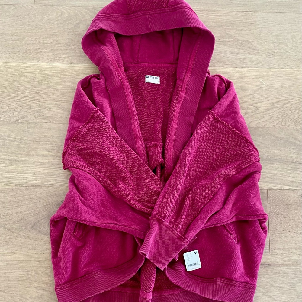Free People FOREVER YOURS CARDI IN STRANGELOVE color NWT!